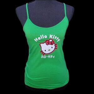 NWT Hello Kitty Bright Green Cami Tank Top Anna Brand